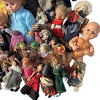 Vintage Doll Job Lot 80+ Mixed Porcelain Plastic Costume Dolls Ethnic Collecta