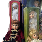 32x Vintage Doll Job Lot Porcelain Costume Souvenir Boxed Dolls