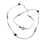 Italian Caleari 925 Sterling Silver Necklace Stone Detail Vintage Jewellery