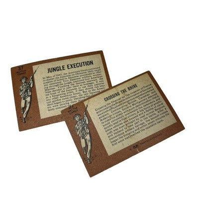 1965 A&BC Battle WWII Trading Cards 30 Card Lot 17 Different UK Gum - side view