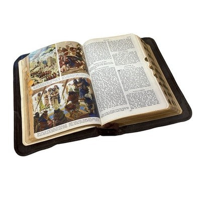 Vintage Holy Family Catholic Bible Illustrated Gilt Edge Indexed Presented 1965