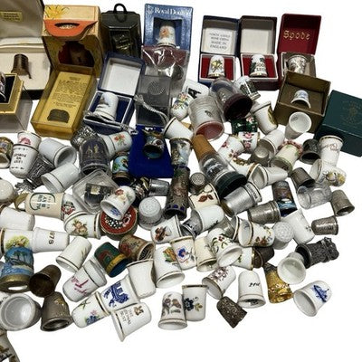 Large Vintage Collectable Thimble Job Lot Royal Doulton Spode Caverswall Boxed