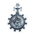 Vintage St Christopher Motorist Pendant Protect Us From Accident Religious