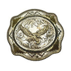 Montana Silversmiths Silver Plate Eagle Western Cowboy Belt Buckle USA