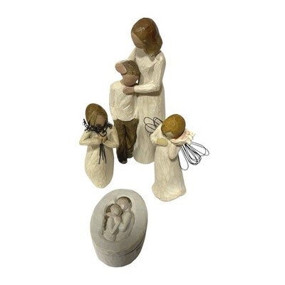 4x Willow Tree Susan Lordi Figurines Job Lot Mother Son Angels DEMDACO