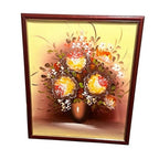 Vintage Floral Oil Painting Still Life Flowers Vase Framed Wall Art 66cm x 55cm