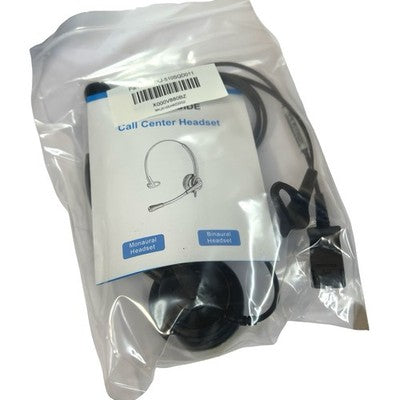 Call Centre Headset Mono Telephone Headset w Adapter Lead Boxed New