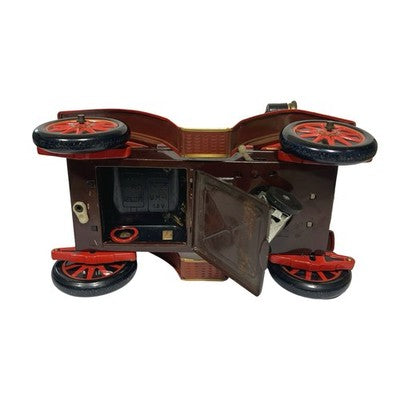 Century 1901 Old Timer Car Tin Toy Battery Operated Japan Driver Figure Vintage