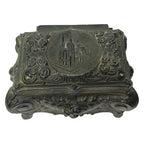 Vintage Kölner Dom Cologne Cathedral Metal Trinket Jewellery Box Germany - front view