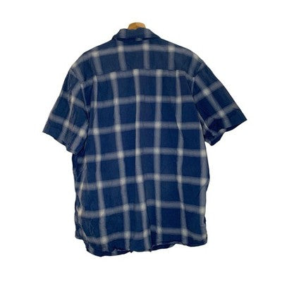 Carhartt Men’s Shirt XL Blue Plaid Button Up Relaxed Fit Workwear Long Sleeve