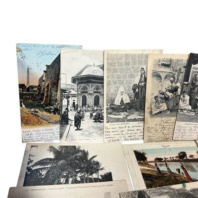 Antique Postcard Lot Egypt Jerusalem Bethlehem Madagascar Ethnographic Orient