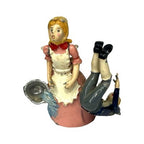 Vintage Minnie Maria Miniatures Jack & Jill Pewter Thimble Hand Painted