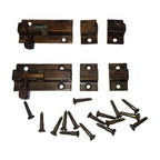 Pair Vintage Australian Copper Tone Door Barrel Bolts Slide Latches Hardware