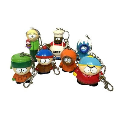 7x Vintage South Park Keychain Figures 1998 Kenny Chef Mr Garrison PVC Bundle — view 1