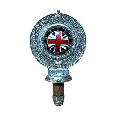 Vintage 1930s RAC Royal Automobile Club Associate Enamel Car Badge Mascot