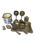 Vintage Silver Plated EPNS Job Lot Tray Goblets Jug Flask Spoon Sugar Pot