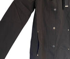 DKNY Women's Black Parka Jacket Coat Hooded Winter Warm Large Zip Slits BNWT