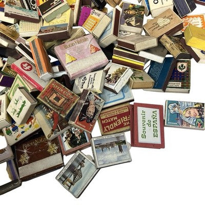 184 Vintage Matchboxes Job Lot Souvenir Hotel Travel Advertising Labels Ephemera