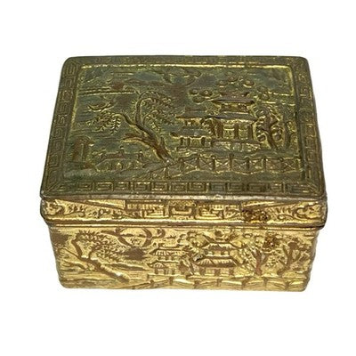 Antique Japanese Meiji Silver Bonbonniere Russo-Japanese War 1904-05 Box - detail view
