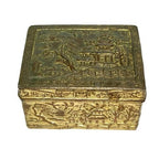 Antique Japanese Meiji Silver Bonbonniere Russo-Japanese War 1904-05 Box - detail view