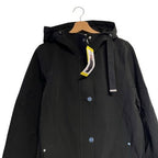 DKNY Women's Black Parka Coat Jacket Hooded Zip Slits Size S Small BNWT Winter