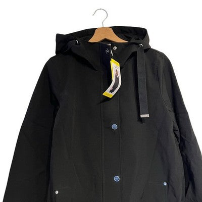 DKNY Women's Black Parka Coat Jacket Hooded Zip Slits Size S Small BNWT Winter
