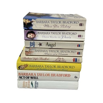 Barbara Taylor Bradford Book Bundle 8 Mixed Paperback Hardback Romance Novels — view 1