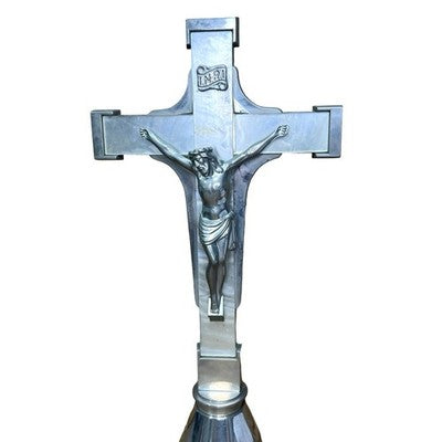 Vintage Catholite Ecce Homo Altar Crucifix Faux Mother of Pearl 1950s UK