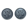 Vintage Austrian Maria Theresa 1780 Thaler Style Coin Cufflinks Silver Tone