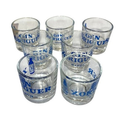 7x Gin Xoriguer Mini Shot Glasses Mahon Menorca Spain Taster Glass Set — view 1