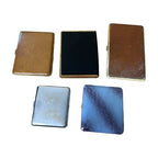 Vintage Cigarette Case Job Lot 5x Metal Enamel Leather Effect Cases