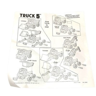 1979 Durham Industries TRUCK 5 Modular Toy Set Boxed NOS Vintage Complete