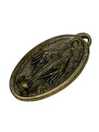 Vintage Miraculous Medal Virgin Mary Our Lady of Grace Catholic Necklace Pendant