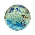 Large Studio Art Glass Aquarium Fish Paperweight Bubble Glass Sculpture 2.2kg