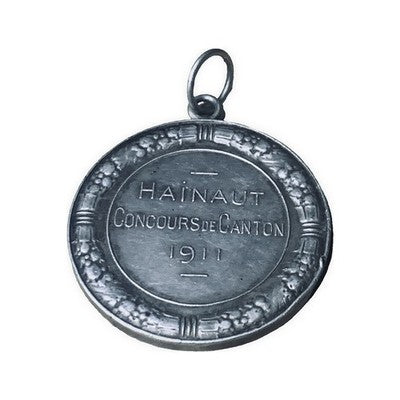 Belgian Silver Medal Hainaut 1911 Concours de Canton Cattle Breed Improvement - back view