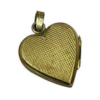 Vintage 1/20 12K Gold Filled Heart Locket Mother of Pearl Cross Pendant Charm