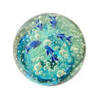 Large Studio Art Glass Aquarium Fish Paperweight Bubble Glass Sculpture 2.2kg