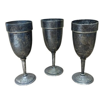 Vintage Cafe Engels Goblets x3 Alpacca Silber 90 Silver Plated Wine Cups