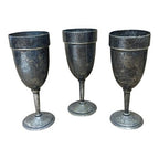 Vintage Cafe Engels Goblets x3 Alpacca Silber 90 Silver Plated Wine Cups
