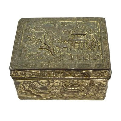 Antique Japanese Meiji Silver Bonbonniere Russo-Japanese War 1904-05 Box