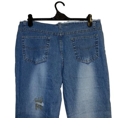 Spase Y2K Bootcut Jeans Womens Size 16 Low Rise Blue Denim BNWT Deadstock