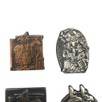 Job Lot 6 Vintage Swiss Fasnacht Basel Carnival Pin Badges Plaques 1964-2000