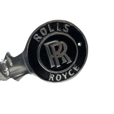 Rolls Royce Car Badge Emblem Novelty Key Shaped Wall Mount Coat Hook - front view