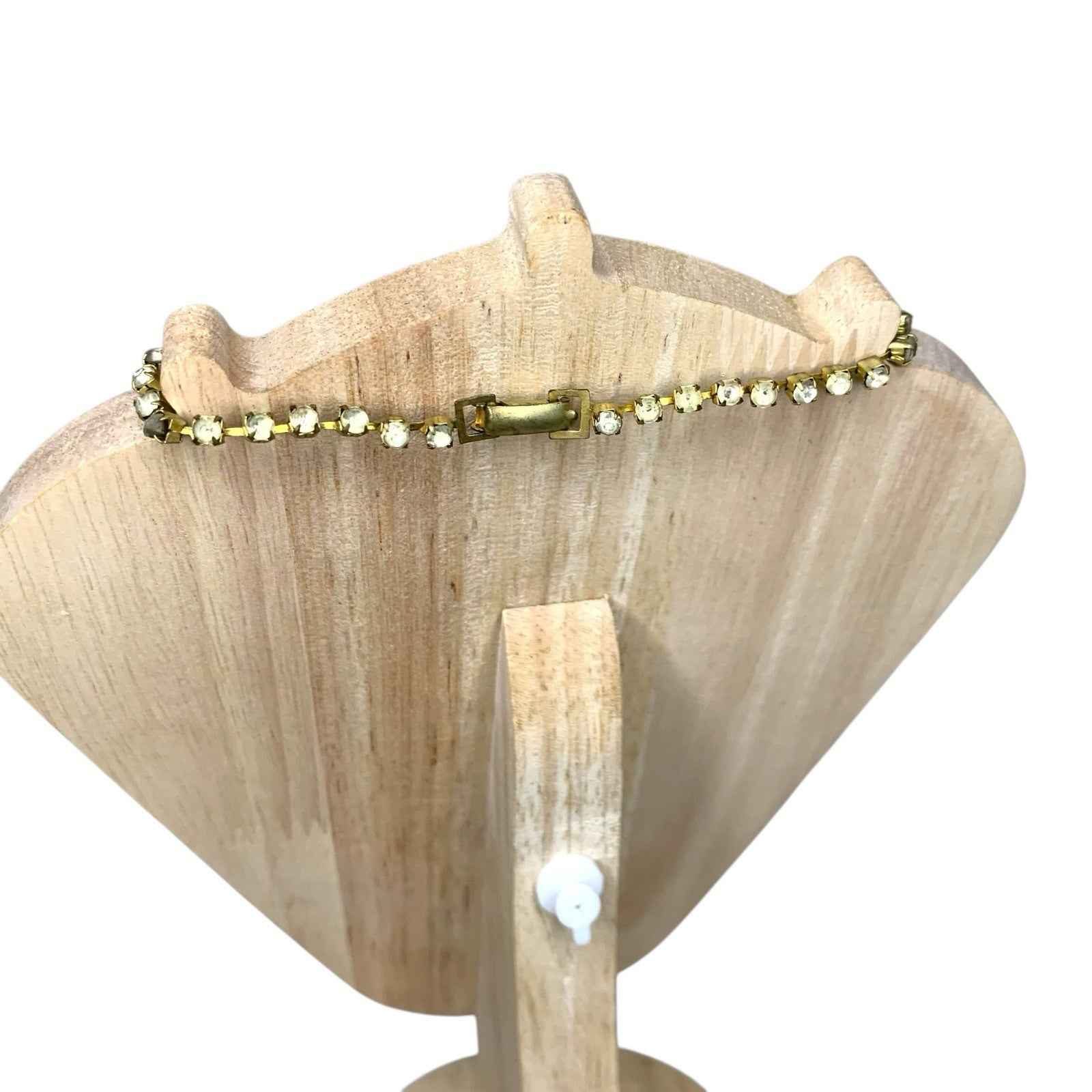 Vintage Uranium Glass Victorian Style Bib Necklace 3 Stones Missing Small Stones