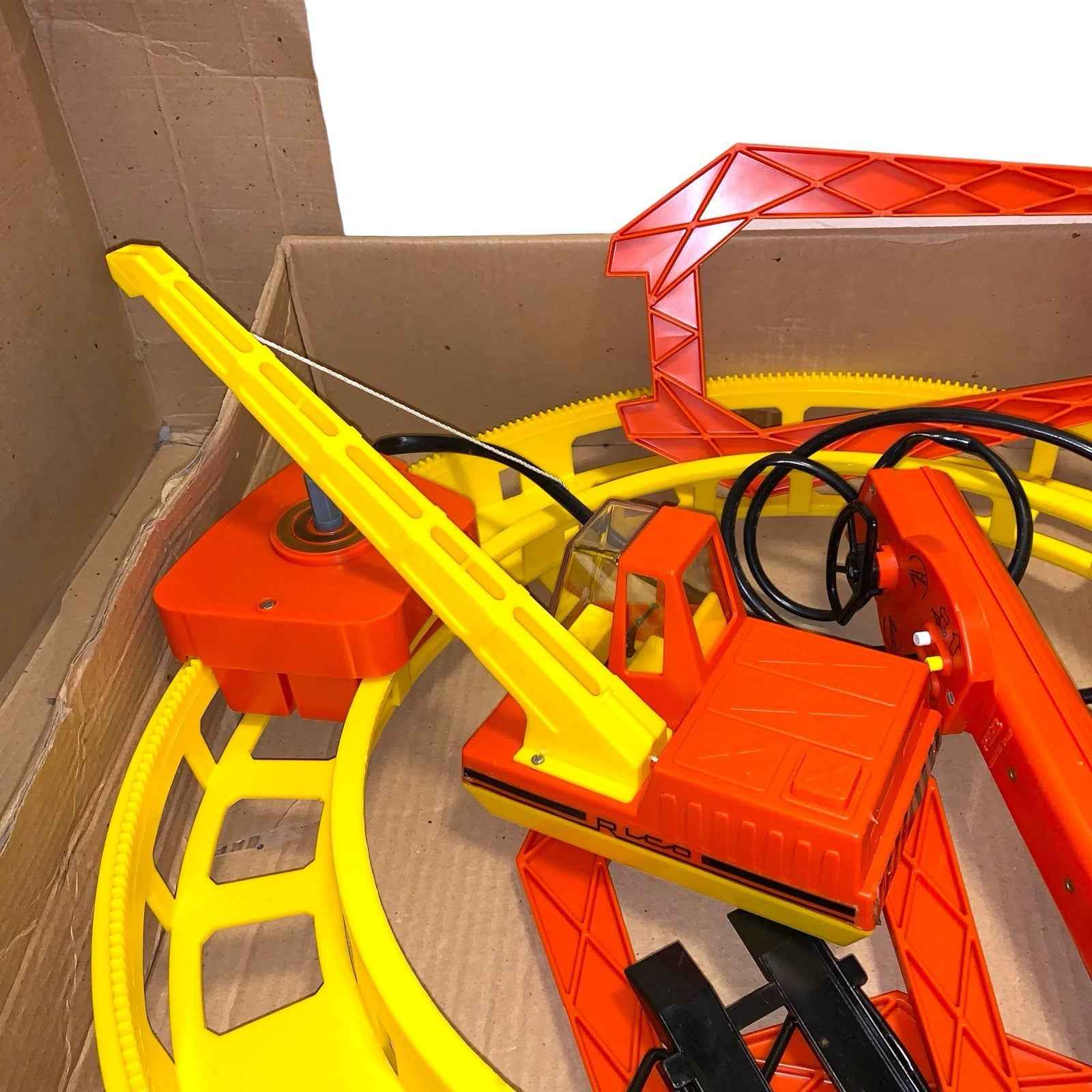 Vintage Portico Rico Electric Drive Gantry Crane Construction Toy Boxed - Rare