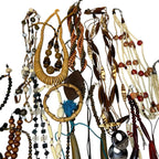 1kg Natural Ethnic Tribal Jewellery Bundle Wood Bovine Bone Mixed Lot