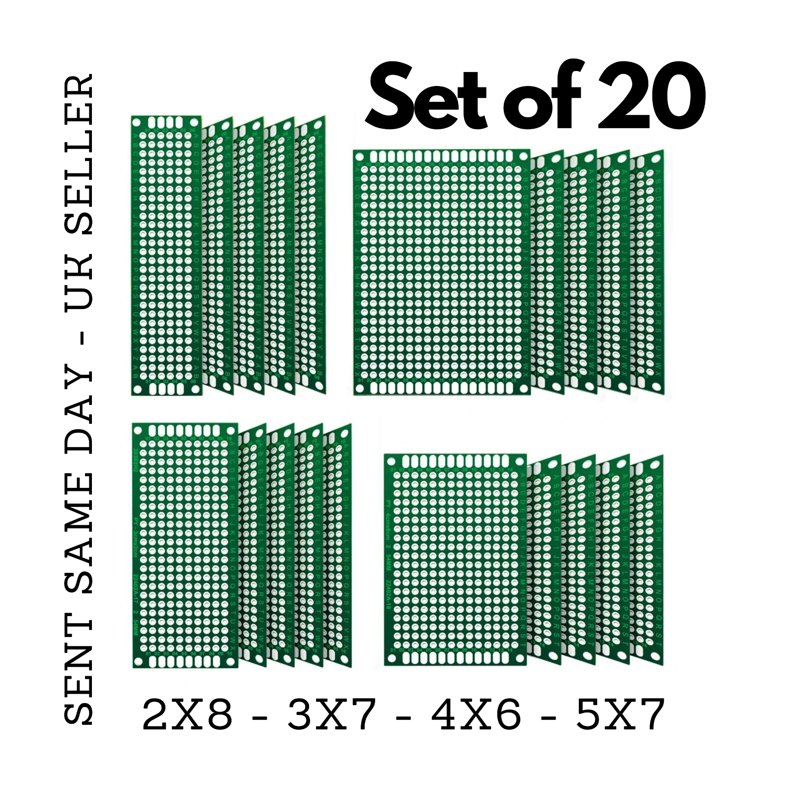 20pcs/lot Double Side Prototype Diy Universal Printed Circuit PCB Board Protoboa Printed Circuit Boards (PCBs) by TheVoyageBird