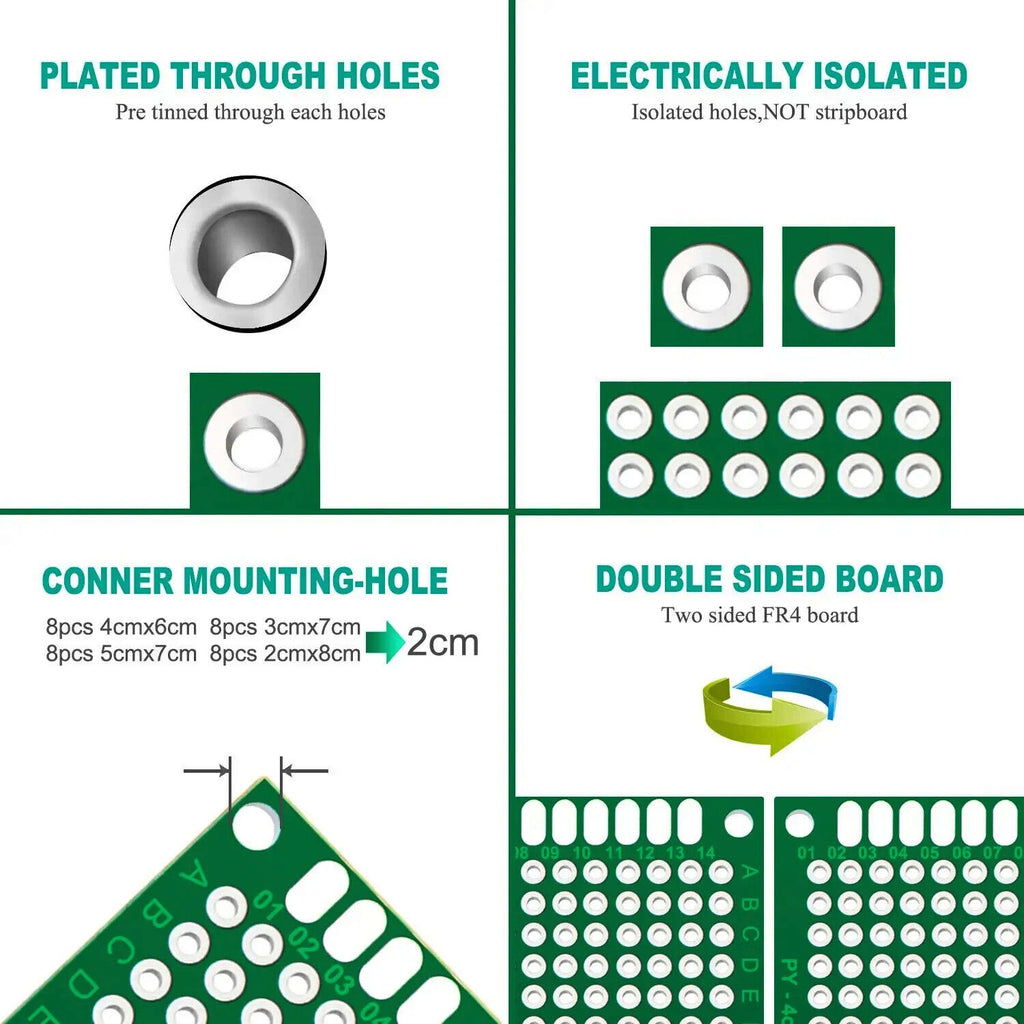 20pcs/lot Double Side Prototype Diy Universal Printed Circuit PCB Board Protoboa Printed Circuit Boards (PCBs) by TheVoyageBird
