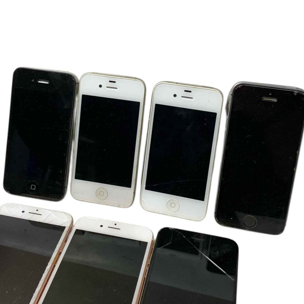 Bundle of 7x iPhones iPhone 4S SE 6S 7 For Spares Repairs Cracked Untested