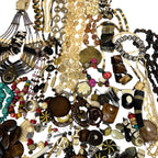 1.5kg Ethnic Tribal Jewellery Bundle Wood Bovine Bone Findings Job Lot